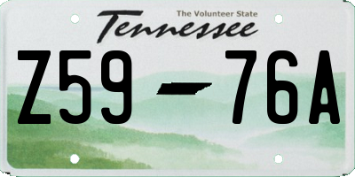 TN license plate Z5976A