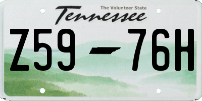 TN license plate Z5976H