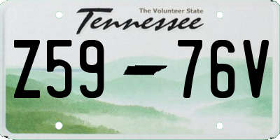 TN license plate Z5976V