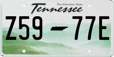 TN license plate Z5977E
