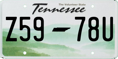TN license plate Z5978U