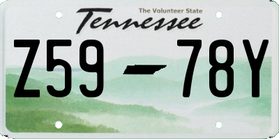 TN license plate Z5978Y