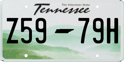 TN license plate Z5979H