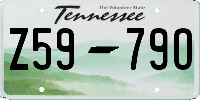 TN license plate Z5979O