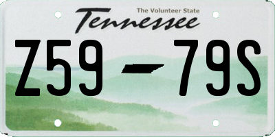 TN license plate Z5979S