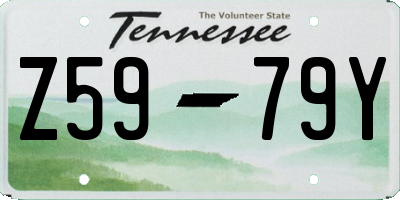 TN license plate Z5979Y