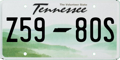 TN license plate Z5980S