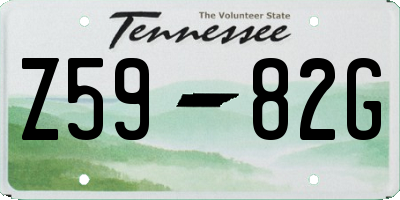 TN license plate Z5982G
