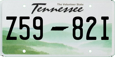 TN license plate Z5982I