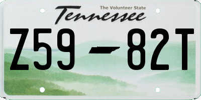 TN license plate Z5982T