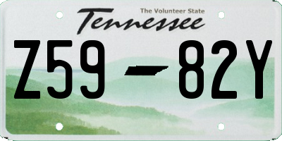 TN license plate Z5982Y