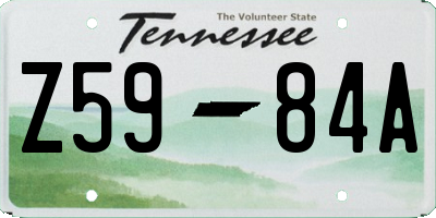 TN license plate Z5984A