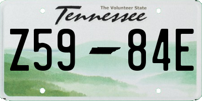 TN license plate Z5984E