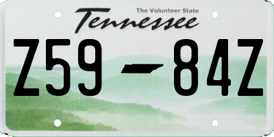 TN license plate Z5984Z