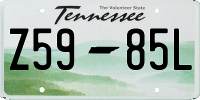 TN license plate Z5985L