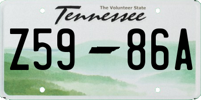 TN license plate Z5986A