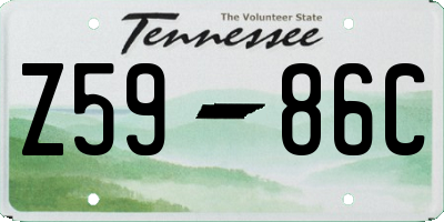 TN license plate Z5986C