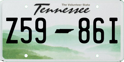 TN license plate Z5986I