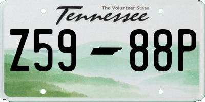 TN license plate Z5988P