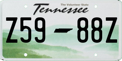 TN license plate Z5988Z