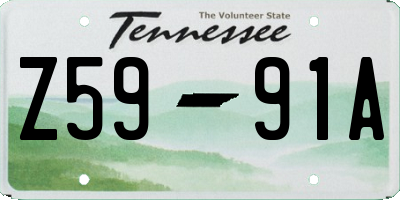TN license plate Z5991A