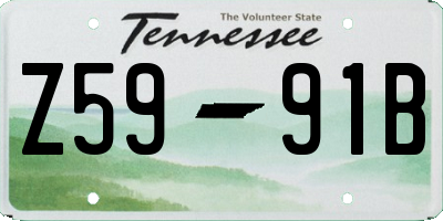 TN license plate Z5991B