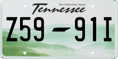 TN license plate Z5991I