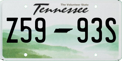 TN license plate Z5993S