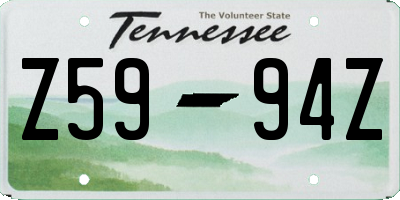 TN license plate Z5994Z