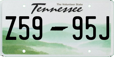 TN license plate Z5995J