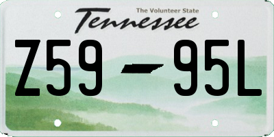 TN license plate Z5995L