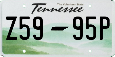 TN license plate Z5995P