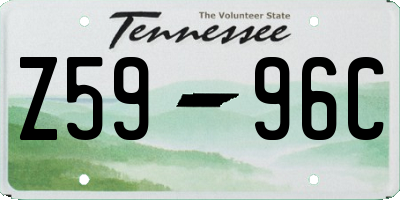 TN license plate Z5996C