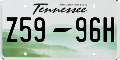TN license plate Z5996H