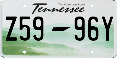 TN license plate Z5996Y