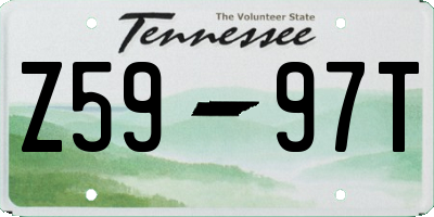 TN license plate Z5997T