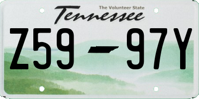 TN license plate Z5997Y