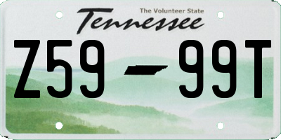 TN license plate Z5999T