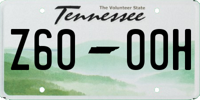 TN license plate Z6000H
