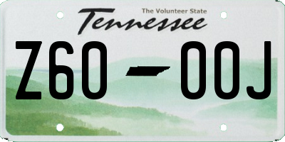 TN license plate Z6000J