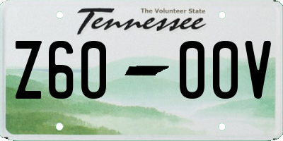 TN license plate Z6000V