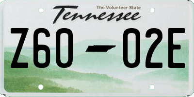 TN license plate Z6002E