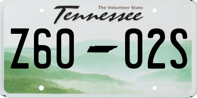 TN license plate Z6002S