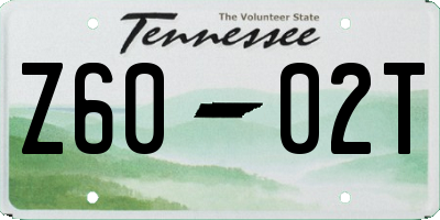 TN license plate Z6002T