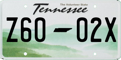 TN license plate Z6002X