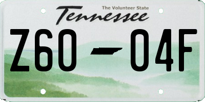 TN license plate Z6004F