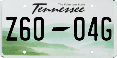 TN license plate Z6004G
