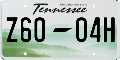 TN license plate Z6004H