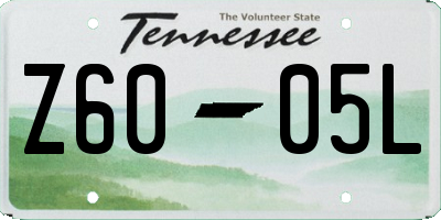 TN license plate Z6005L