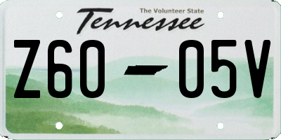 TN license plate Z6005V